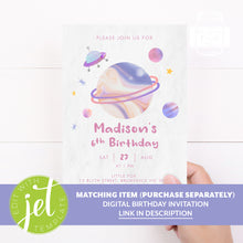 Load image into Gallery viewer, Outer Space Watercolour Style Birthday Party Stickers Favour Stickers
