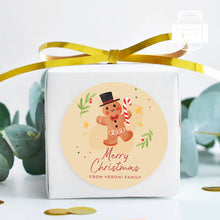 Load image into Gallery viewer, Personalised Christmas Watercolour Gingerbread Man Illustration Stickers
