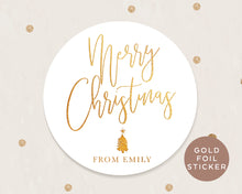 Load image into Gallery viewer, Minimalist Style Christmas Gold Foil Stickers Favours Stickers
