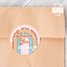 Load image into Gallery viewer, Groovy Style Stickers Kids Birthday Party Stickers Thank You Stickers
