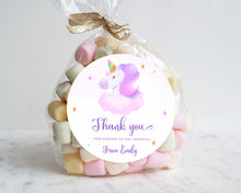Load image into Gallery viewer, Personalised Cute Unicorn Watercolour Style Birthday Party Stickers
