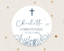 Load image into Gallery viewer, Hand Drawn Floral Style Christening Stickers Baptism Stickers Thank You Stickers
