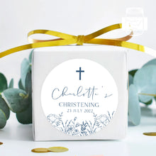 Load image into Gallery viewer, Hand Drawn Floral Style Christening Stickers Baptism Stickers Thank You Stickers
