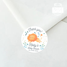 Load image into Gallery viewer, Cute Baby Lion Baby Shower Thank You Stickers Favour Stickers
