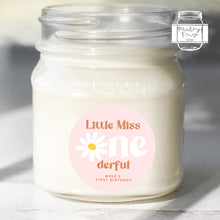 Load image into Gallery viewer, Little Miss Onederful Daisy Themed Girl Birthday Party Stickers
