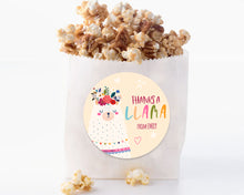 Load image into Gallery viewer, Personalised Thanks a Llama Cute Llama Birthday Party Stickers

