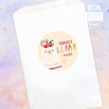Load image into Gallery viewer, Personalised Thanks a Llama Cute Llama Birthday Party Stickers
