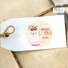 Load image into Gallery viewer, Personalised Thanks a Llama Cute Llama Birthday Party Stickers
