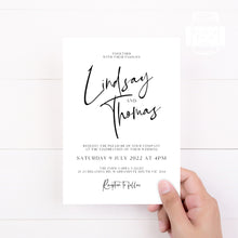 Load image into Gallery viewer, Minimalist Style Wedding Invitation Template Printable Invitation, Print It Yourself Elegant Wedding Invite
