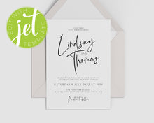 Load image into Gallery viewer, Minimalist Style Wedding Invitation Template Printable Invitation, Print It Yourself Elegant Wedding Invite
