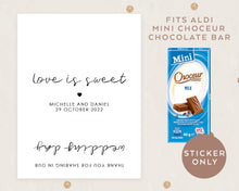 Load image into Gallery viewer, 8pcs &quot;Love is Sweet&quot; Personalised Minimalist Style Chocolate Wrapper, Aldi Chocolate Wrappers, Minimalist Candy Bars Wrappers
