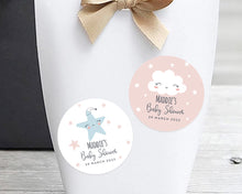 Load image into Gallery viewer, Cute Cloud and Star Style Baby Shower Thank You Stickers
