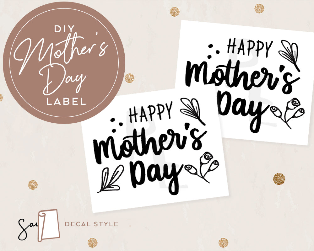 Happy Mother's Day DIY Wine Glass Gift Box Stickers