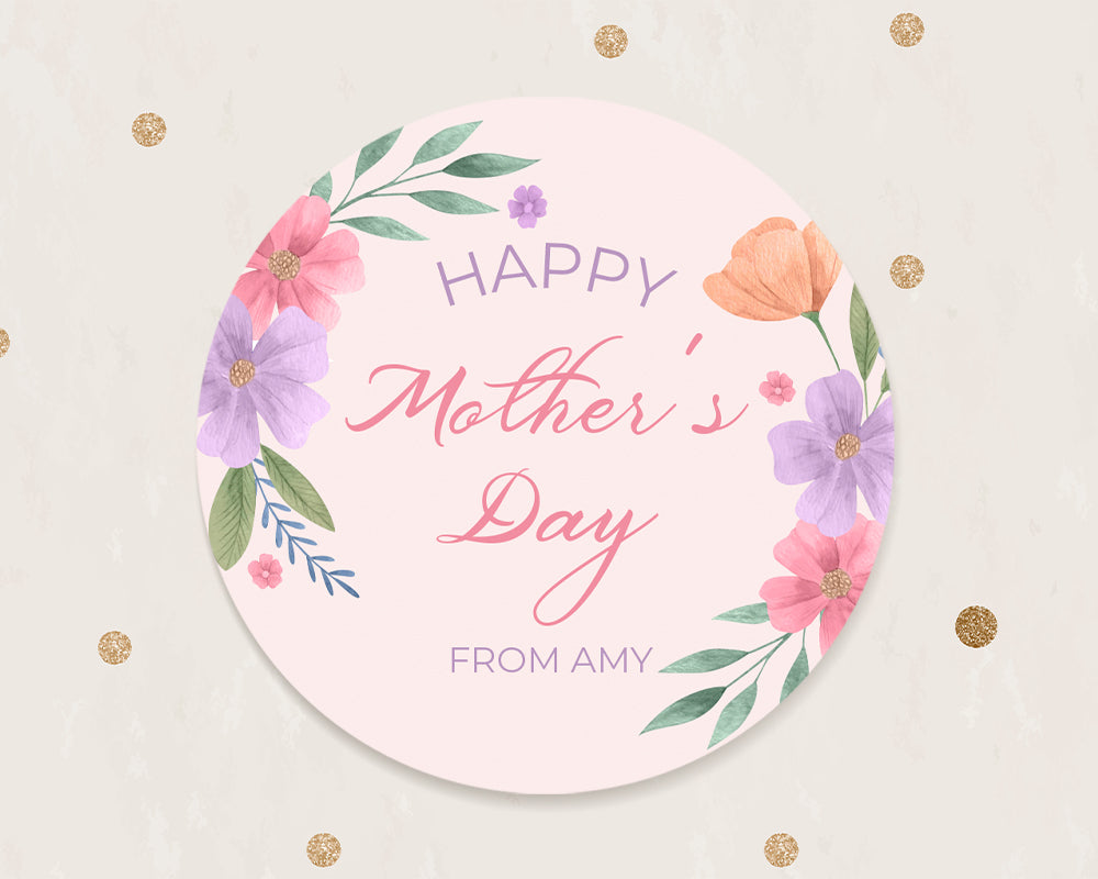 Personalised Happy Mother's Day Gift Stickers