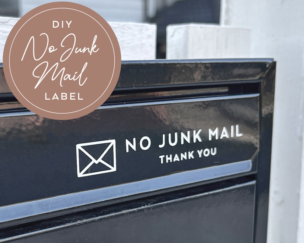 No Junk Mail Lettering Cut Style Vinyl Sticker No Junk Mail Please Sticker