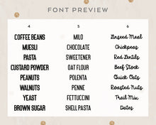 Load image into Gallery viewer, Personalised Pantry Labels Lettering Vinyl Style
