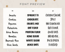 Load image into Gallery viewer, Personalised Pantry Labels Lettering Vinyl Style
