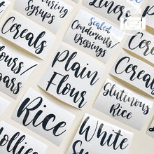 Load image into Gallery viewer, Premium Vinyl Pantry Storage Labels Custom Made Pantry Jar Labels
