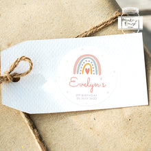 Load image into Gallery viewer, Pastel Rainbow Themed Birthday Party Stickers
