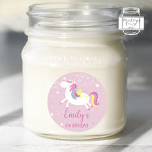 Load image into Gallery viewer, Personalised Cute Unicorn Hand Drawn Style Birthday Party Stickers

