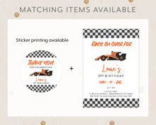 Load image into Gallery viewer, Racing Car Birthday Invitation Template, Printable Invitation, Car Themed Print It Yourself Car Party Birthday Invite, Invitation
