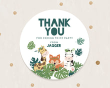 Load image into Gallery viewer, Safari Animals Style Birthday Party Stickers
