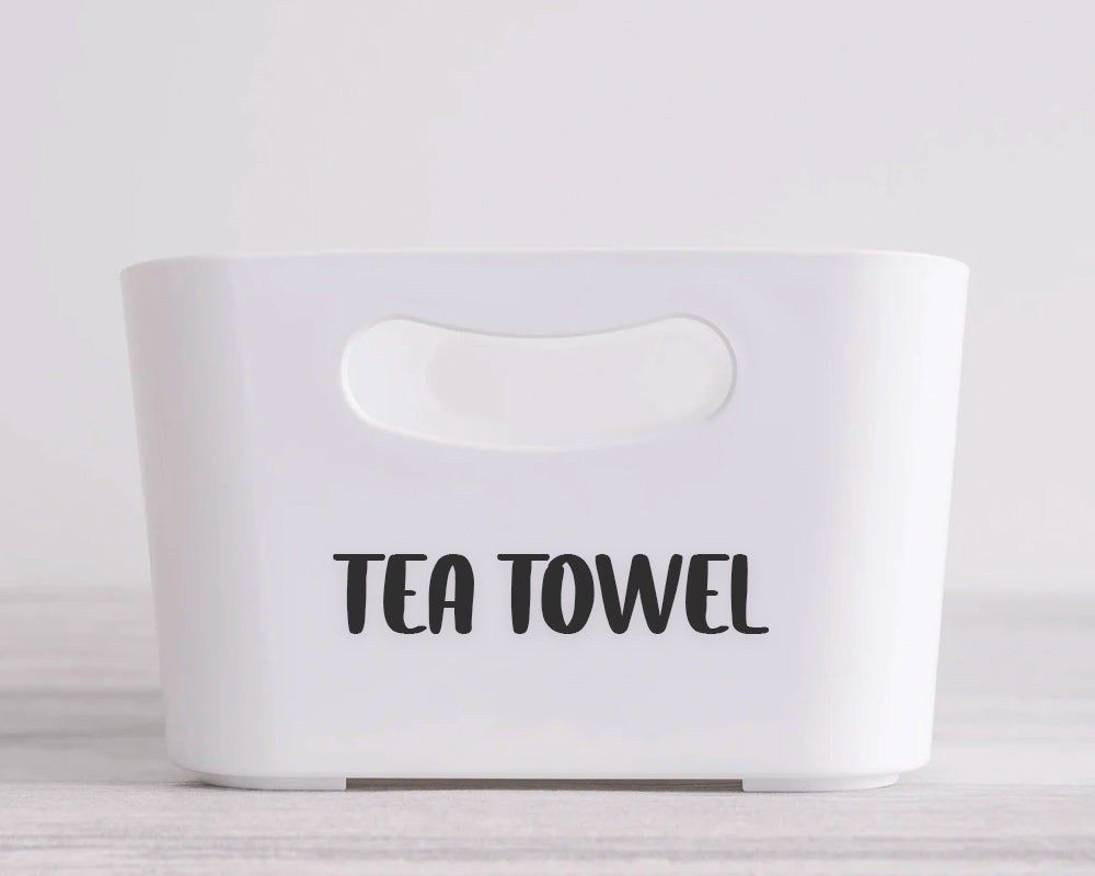 Premium Vinyl Storage Tub Fridge Label Custom Made Storage Tub Label