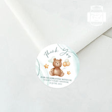 Load image into Gallery viewer, Cute Teddy bear Baby Shower Thank You Stickers
