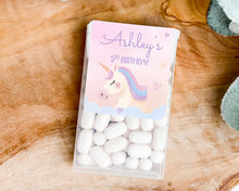 Load image into Gallery viewer, *Sticker Only* Unicorn Party Tic Tac Stickers Unicorn Party Stickers
