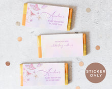 Load image into Gallery viewer, 8pcs Personalised Butterfly Style Chocolate Wrapper, Aldi Chocolate Wrappers, Baby Shower Party Candy Bar Wrappers
