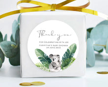 Load image into Gallery viewer, Watercolour Koala Baby Shower Thank You Stickers Favour Stickers
