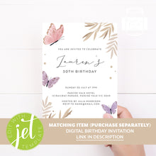 Load image into Gallery viewer, Butterfly Watercolour Style Birthday Party Stickers
