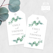 Load image into Gallery viewer, Wedding Favour Tags Eucalyptus Leaves Style Party Favour Gift Tags
