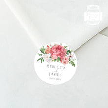 Load image into Gallery viewer, Rose Floral Style Wedding Thank You Stickers

