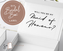 Load image into Gallery viewer, Will You be My Maid of Honour Bridesmaid Proposal Decals Stickers
