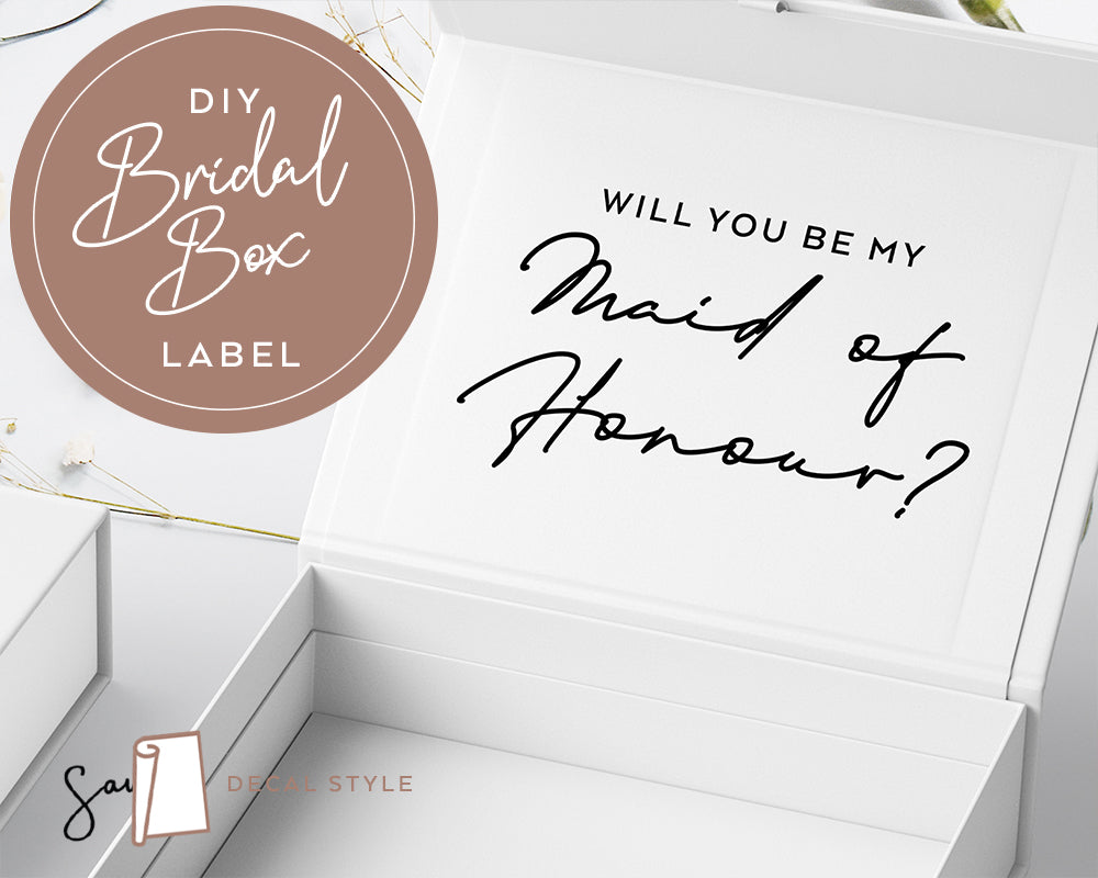 Will You be My Maid of Honour Bridesmaid Proposal Decals Stickers