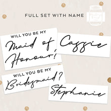 Load image into Gallery viewer, Will You be My Maid of Honour Bridesmaid Proposal Decals Stickers
