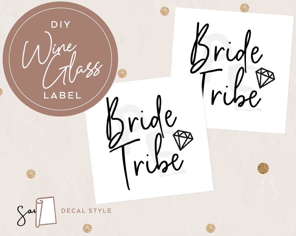 Bride Tribe Hen Party Wine Glass Stickers