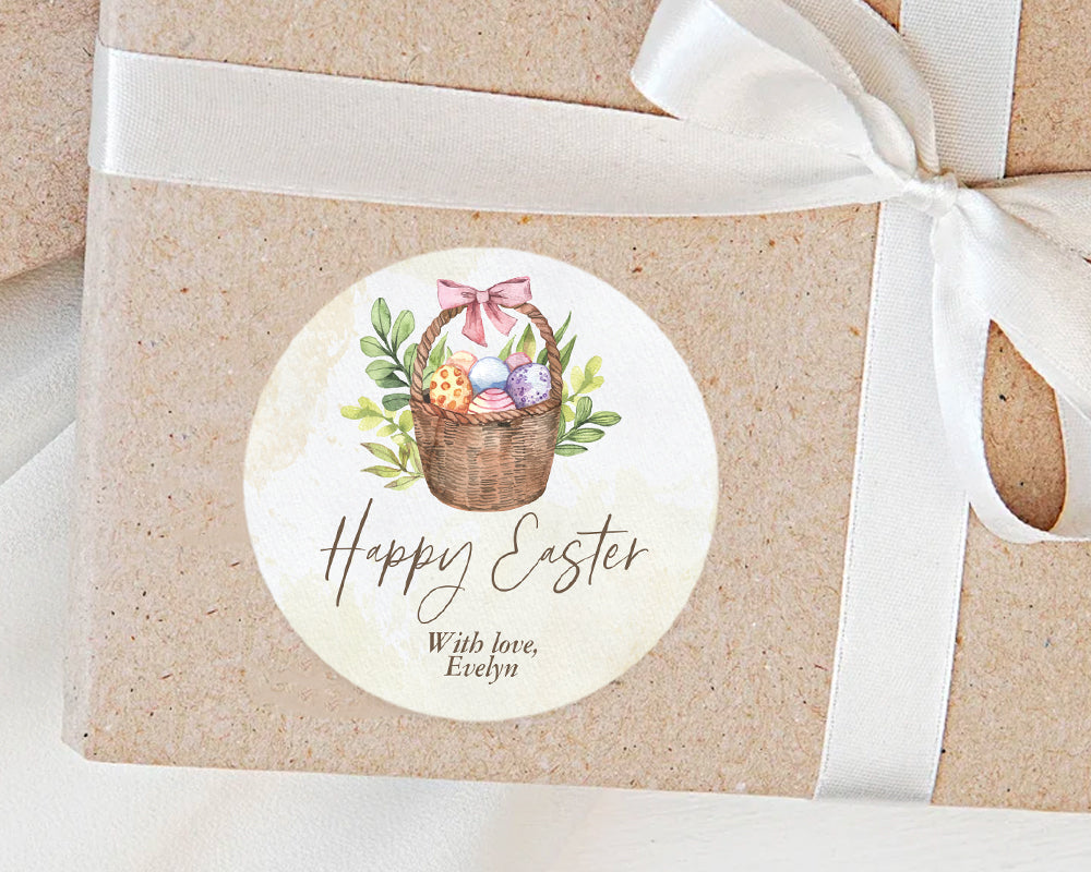 Personalised Happy Easter Gift Stickers