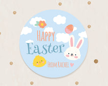 Load image into Gallery viewer, Personalised Cute Bunny Easter Gift Stickers
