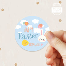 Load image into Gallery viewer, Personalised Cute Bunny Easter Gift Stickers
