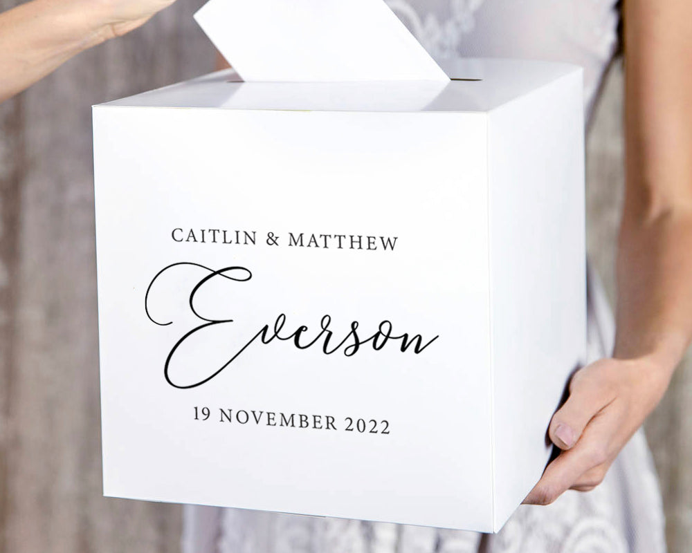 Elegant Personalised Wedding Wishing Well Sticker