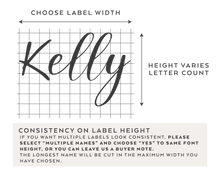 Load image into Gallery viewer, Personalised Name Permanent Vinyl Stickers for Water Bottles Label School Lunchbox

