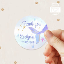 Load image into Gallery viewer, Dreamy Mermaid Birthday Party Stickers
