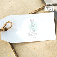 Load image into Gallery viewer, Personalised Minimalist Style Bunny Easter Gift Stickers
