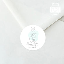 Load image into Gallery viewer, Personalised Minimalist Style Bunny Easter Gift Stickers
