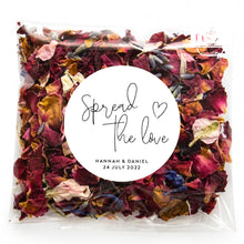 Load image into Gallery viewer, Spread The Love Minimalist Style Wedding Confetti Bag Stickers
