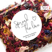 Load image into Gallery viewer, Spread The Love Minimalist Style Wedding Confetti Bag Stickers
