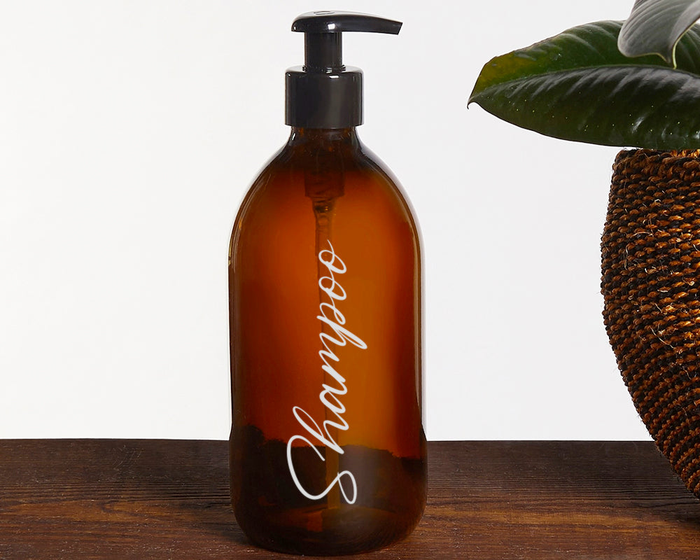 Personalised Pump Bottle Labels, Shampoo Labels, Body Wash Labels - Geraldo Style
