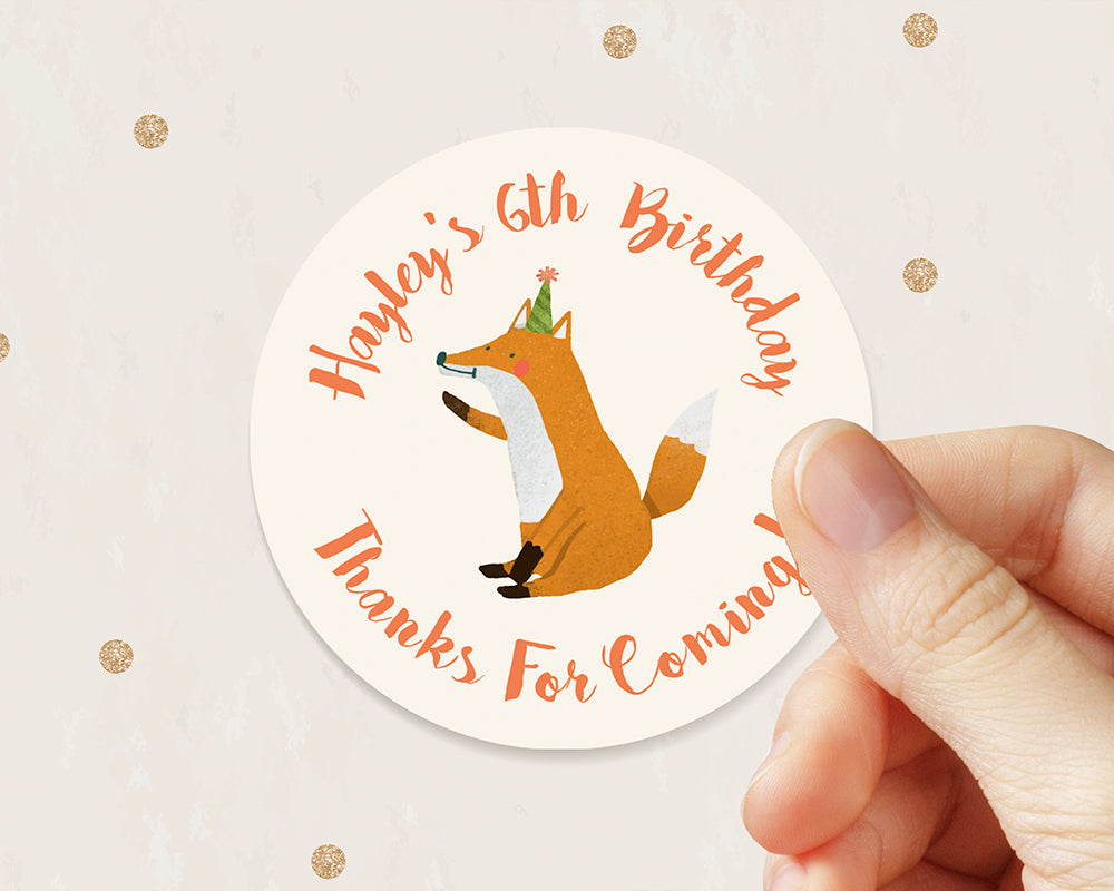 Animal Style Birthday Party Stickers